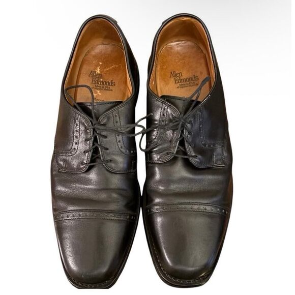 Allen Edmonds Perry Cap Oxford Dress Shoes Black Leather USA Men’s 9 D Classic main image 7